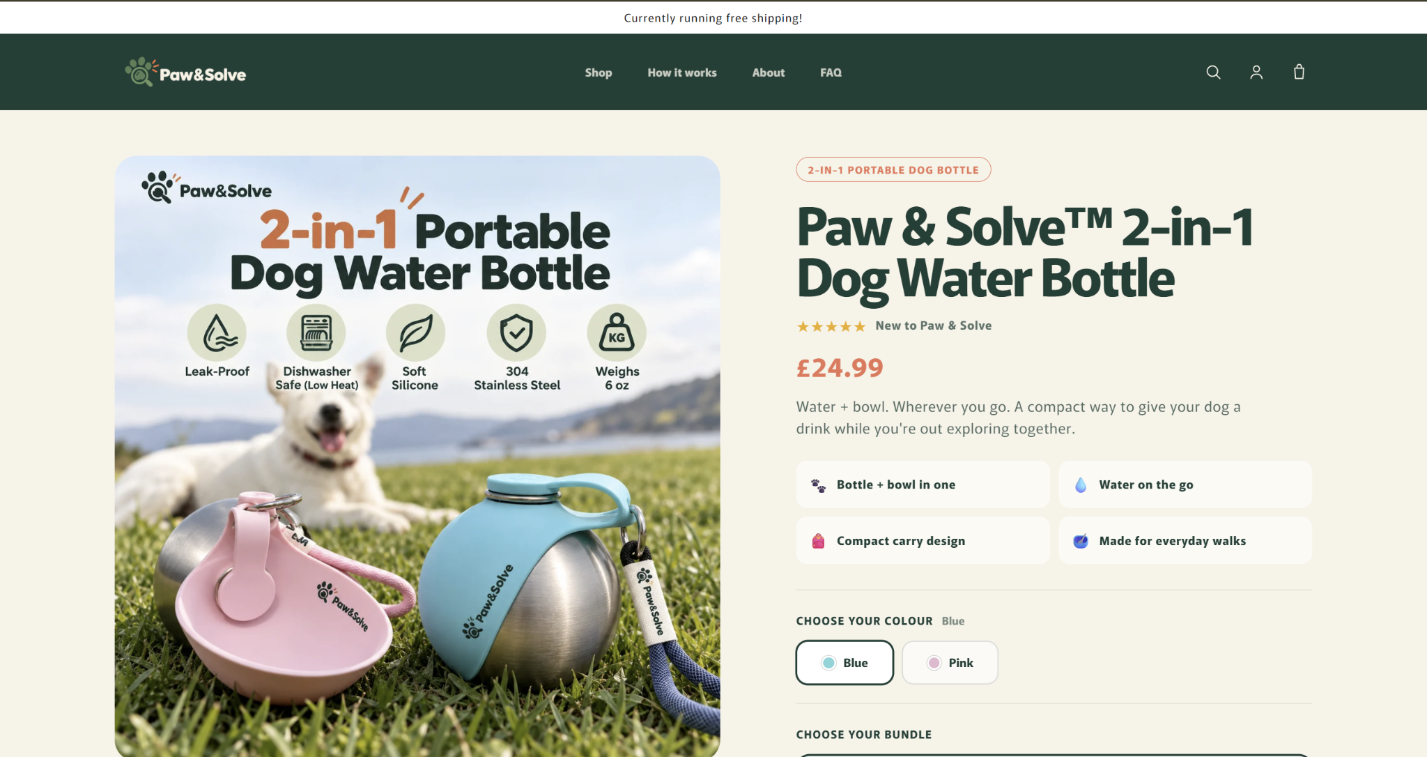 Paw & Solve e-commerce product page